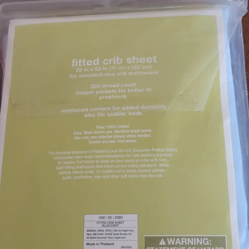 Circo  Fitted Crib Sheet Toddler Baby Bed Sheet blue 200 count . New, sealed